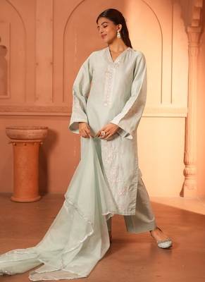 Sky blue embroidered co-ord set this beautiful 2-piece set 2
