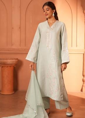 Sky blue embroidered co-ord set this beautiful 2-piece set 4