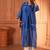 Blue chanderi kurta