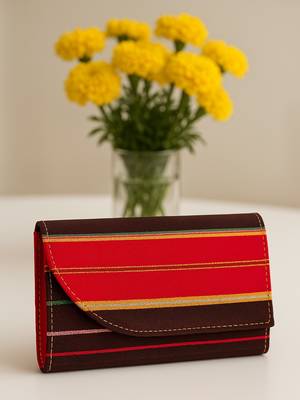 Striped design rectangular clutch 1