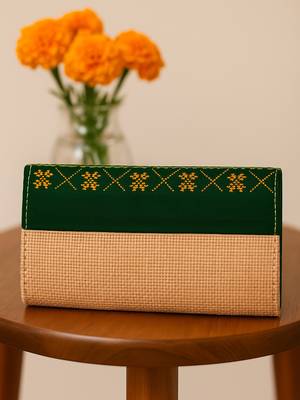 Beige structured jute sling bag 2