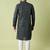 Ethnic motifs printed band collar pure cotton straight kurta