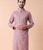 Mandarin collar straight cotton kurta