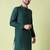 Mandarin collar straight cotton silk kurta