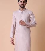 Mandarin collar straight cotton kurta