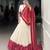 off white Cotton Bandhej Zigzag Prints Chaniya Choli with Sequin Lace
