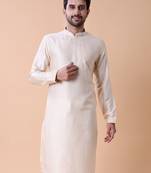 Mandarin collar floral embroidered thread work kurta