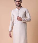 Mandarin collar straight cotton kurta