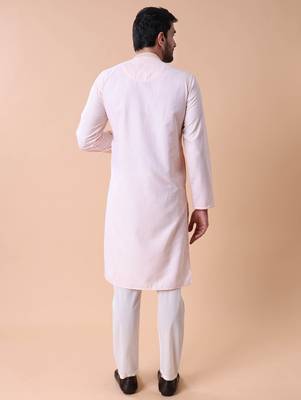 Mandarin collar embroidered thread work kurta 3