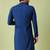Mandarin collar straight cotton silk kurta