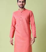 Mandarin collar straight cotton kurta