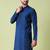 Mandarin collar straight cotton silk kurta