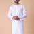 Men white solid kurta