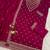 Magenta  silk wedding semi stitched palazzo set