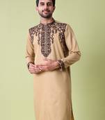 Mandarin collar floral embroidered thread work kurta