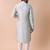 Mandarin collar floral embroidered thread work kurta