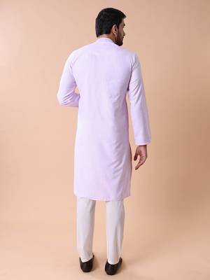 Mandarin collar embroidered thread work kurta 3
