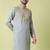 Mandarin collar floral embroidered thread work kurta