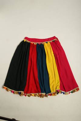 Navratri multicolor rayon lehenga set for girls 3