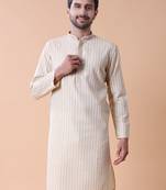 Men's striped pure cotton kurta