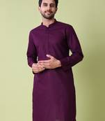 Mandarin collar straight cotton kurta