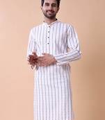 Men's striped pure cotton kurta
