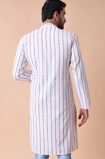Men's striped pure cotton kurta