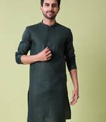 Mandarin collar straight cotton kurta