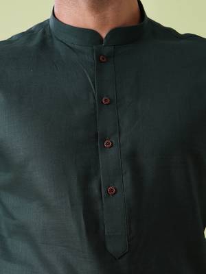Mandarin collar straight cotton kurta 2