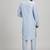 Blue woven cotton silk kurta set