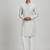 Off white woven cotton kurta set