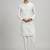 White woven cotton kurta set