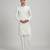 White woven cotton kurta set