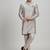 Light grey woven cotton kurta set