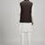 Brown woven linen nehru jacket