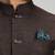 Brown woven linen nehru jacket