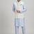 White woven cotton nehru jacket