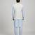 White woven cotton nehru jacket