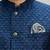 Teal blue woven cotton nehru jacket