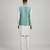 Sage green woven cotton nehru jacket