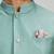 Sage green woven cotton nehru jacket
