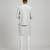 Off white woven cotton nehru jacket
