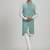 Sage green plain woven sherwani jacket
