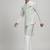 Off white woven cotton nehru jacket