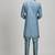 Blue woven cotton silk kurta set