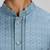 Blue woven cotton silk kurta set