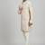 Off white woven silk sherwani jacket