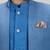 Blue matka silk woven bandhgala jacket