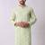 Men's floral embroidered mandarin collar chikankari georgette kurta
