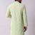 Men's floral embroidered mandarin collar chikankari georgette kurta